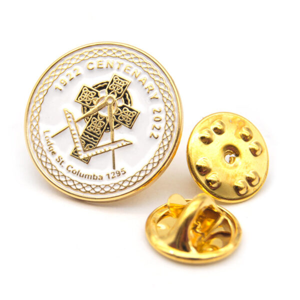 High Quality Personalised Custom Zinc Alloy 3d Freemason Lapel Pin Badge Metal Enamel Gold Mason Masonic Pin for Suit